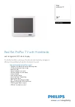 Preview for 1 page of Philips 21HT3504 Specifications