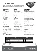 Предварительный просмотр 2 страницы Philips 21PT 5507 Specifications