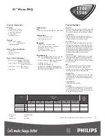 Предварительный просмотр 2 страницы Philips 21PT1546 Specifications