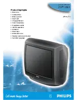 Предварительный просмотр 1 страницы Philips 21PT1663 Specifications