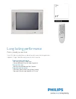 Philips 21PT2110C Specification Sheet предпросмотр