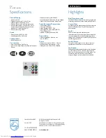 Preview for 2 page of Philips 21PT2216 Specifications