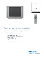 Предварительный просмотр 1 страницы Philips 21PT3375 Specification Sheet