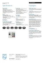 Preview for 2 page of Philips 21PT3442 Specifications