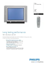 Philips 21PT3442B Specifications preview