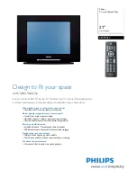 Предварительный просмотр 1 страницы Philips 21PT9457 Specification Sheet