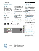 Предварительный просмотр 2 страницы Philips 21PT9457 Specification Sheet