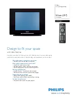 Предварительный просмотр 1 страницы Philips 21PT9457 Specifications