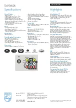 Предварительный просмотр 2 страницы Philips 21PT9467C Specification Sheet