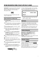 Preview for 4 page of Philips 21PV 908 Operating Instructions Manual