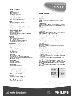 Preview for 2 page of Philips 21PV335 Product Information