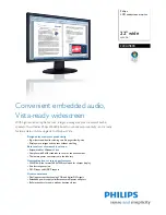 Preview for 1 page of Philips 220AW8FB Specifications