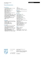 Preview for 3 page of Philips 220AW8FB Specifications