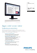 Preview for 1 page of Philips 220BW8CB1/ Specifications