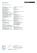 Preview for 3 page of Philips 220BW8CB1/ Specifications