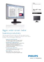 Preview for 1 page of Philips 220BW8CS1 Specifications