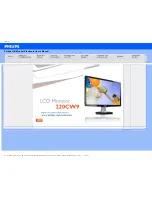 Предварительный просмотр 1 страницы Philips 220CW9 User Manual