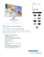 Philips 220CW9F Specification Sheet preview