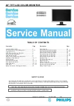 Предварительный просмотр 1 страницы Philips 220EW8FB/00 Service Manual