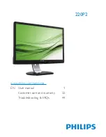 Предварительный просмотр 1 страницы Philips 220P2 User Manual