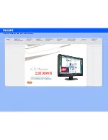 Предварительный просмотр 1 страницы Philips 220XW8 User Manual