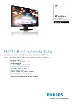 Philips 221E1HSB Brochure & Specs preview