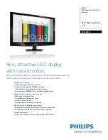 Preview for 1 page of Philips 221EL2SB Specifications