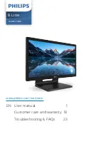 Предварительный просмотр 1 страницы Philips 222B9T/67 User Manual