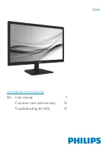 Предварительный просмотр 1 страницы Philips 222i6L User Manual