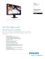 Preview for 1 page of Philips 223E1SB Specifications