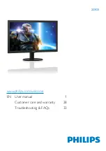 Предварительный просмотр 1 страницы Philips 223G5 User Manual