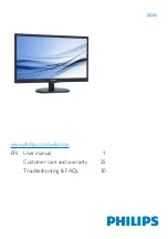 Предварительный просмотр 1 страницы Philips 223i5 User Manual