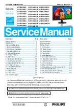 Preview for 1 page of Philips 223V5LHSB/69 Service Manual