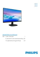 Предварительный просмотр 1 страницы Philips 223V7 User Manual