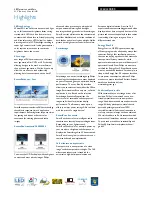 Preview for 2 page of Philips 226CL2SB Specifications