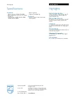 Preview for 2 page of Philips 22AV3200 Specifications