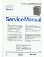Preview for 1 page of Philips 22H541 Service Manual