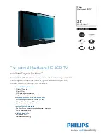 Philips 22HFL5530H Specifications предпросмотр