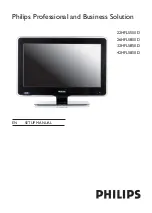 Preview for 1 page of Philips 22HFL5550D Setup Manual