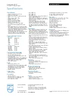 Preview for 3 page of Philips 22HFL5550D Specifications