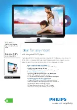 Preview for 1 page of Philips 22PFL3557H Specifications