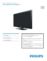 Preview for 1 page of Philips 22PFL4507 User Manual