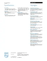 Preview for 2 page of Philips 22PP1152 Specifications