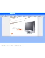 Предварительный просмотр 1 страницы Philips 230W5VS User Manual