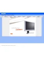 Предварительный просмотр 1 страницы Philips 230WP7 User Manual