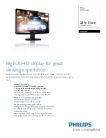 Philips 231E1SB Specifications preview