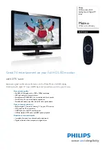 Preview for 1 page of Philips 231TE4LB/00 Specifications