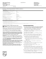 Preview for 2 page of Philips 232504 Specification Sheet