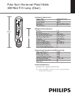 Preview for 1 page of Philips 232512 Specification Sheet