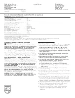 Preview for 2 page of Philips 232512 Specification Sheet